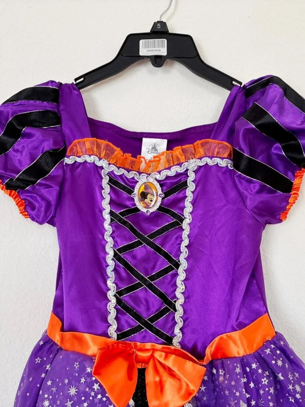 Disney Store Minnie Mouse Purple Black Orange Witch Halloween Costume Dress 9 10